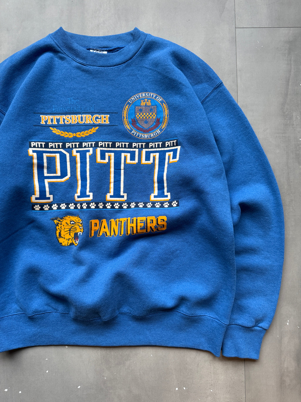 VINTAGE PITTSBURGH PANTHERS BLUE SWEATER - M