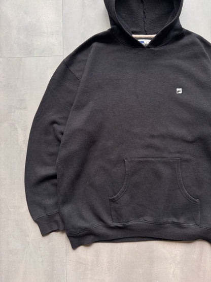 VINTAGE FILA BLACK HOODIE - XL