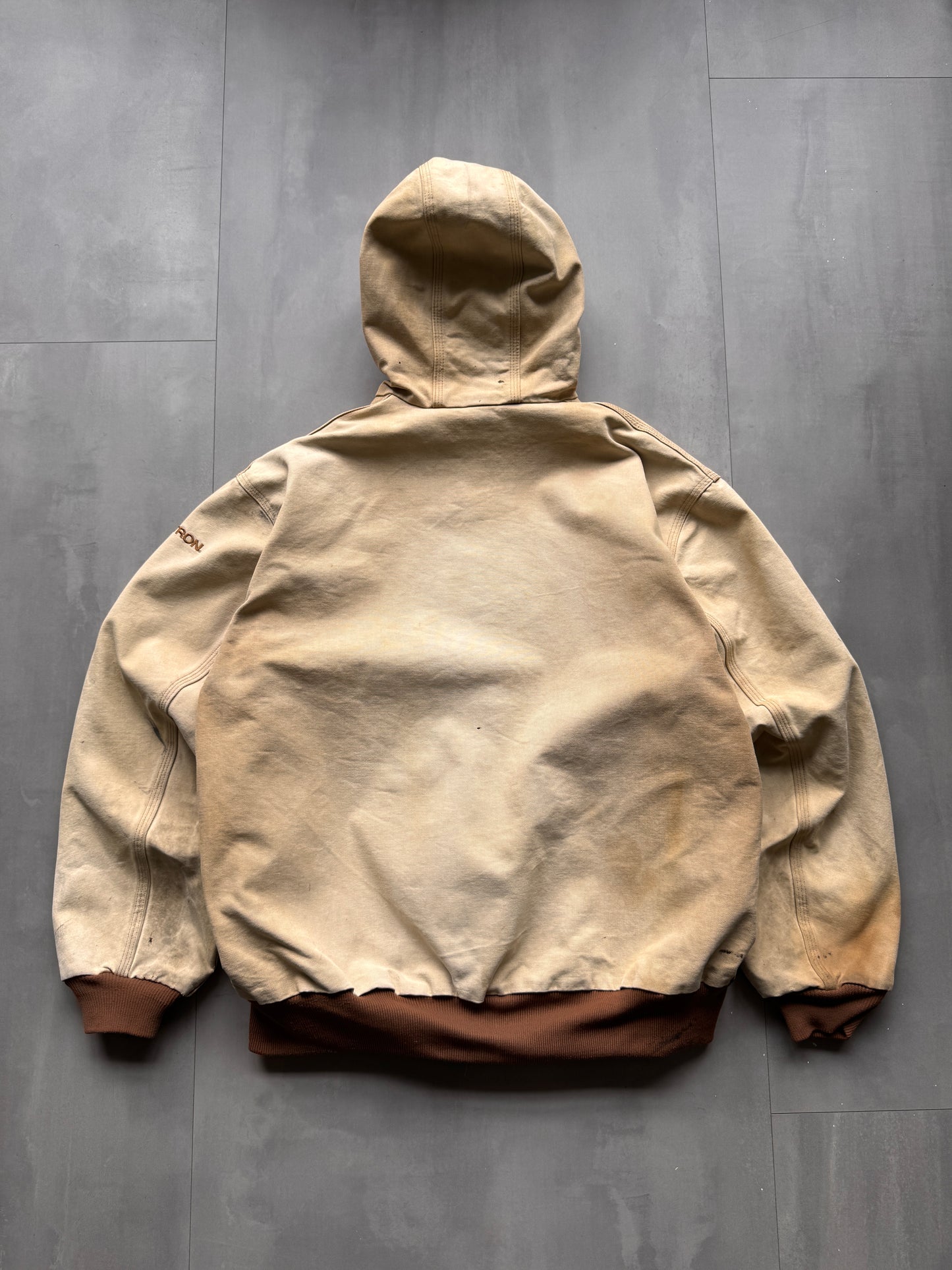 VINTAGE CARHARTT TAN FADED ACTIVE JACKET - XL