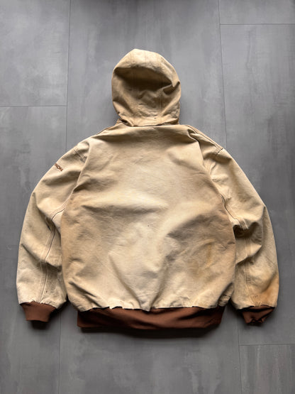 VINTAGE CARHARTT TAN FADED ACTIVE JACKET - XL