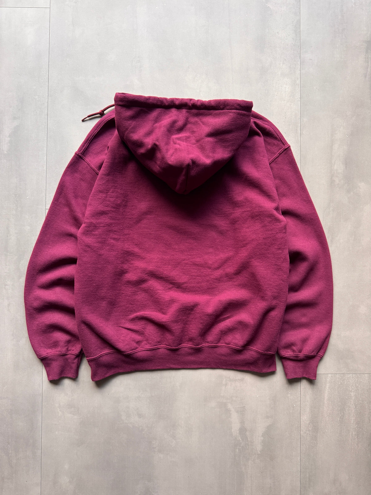 VINTAGE NHS IRONMEN BURGUNDY HOODIE - S