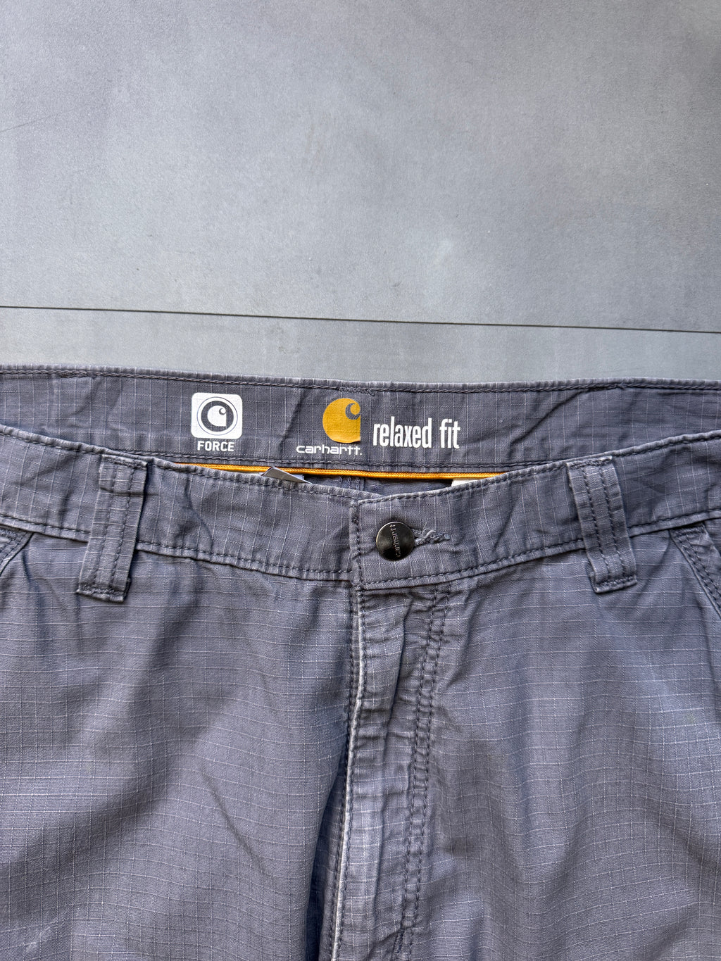 VINTAGE CARHARTT GREY RIPSTOP CARGO PANTS - 36