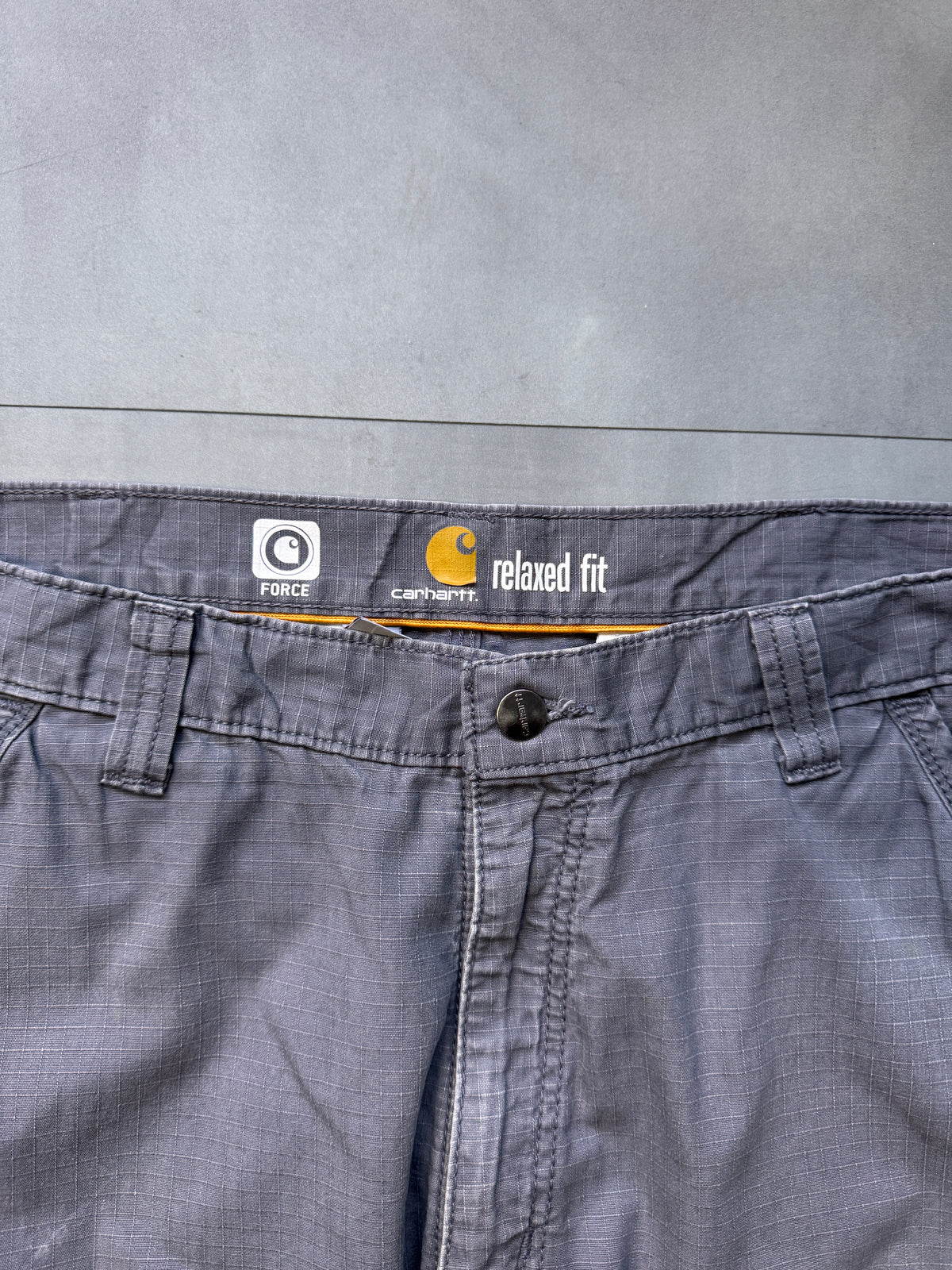 VINTAGE CARHARTT GREY RIPSTOP CARGO PANTS - 36