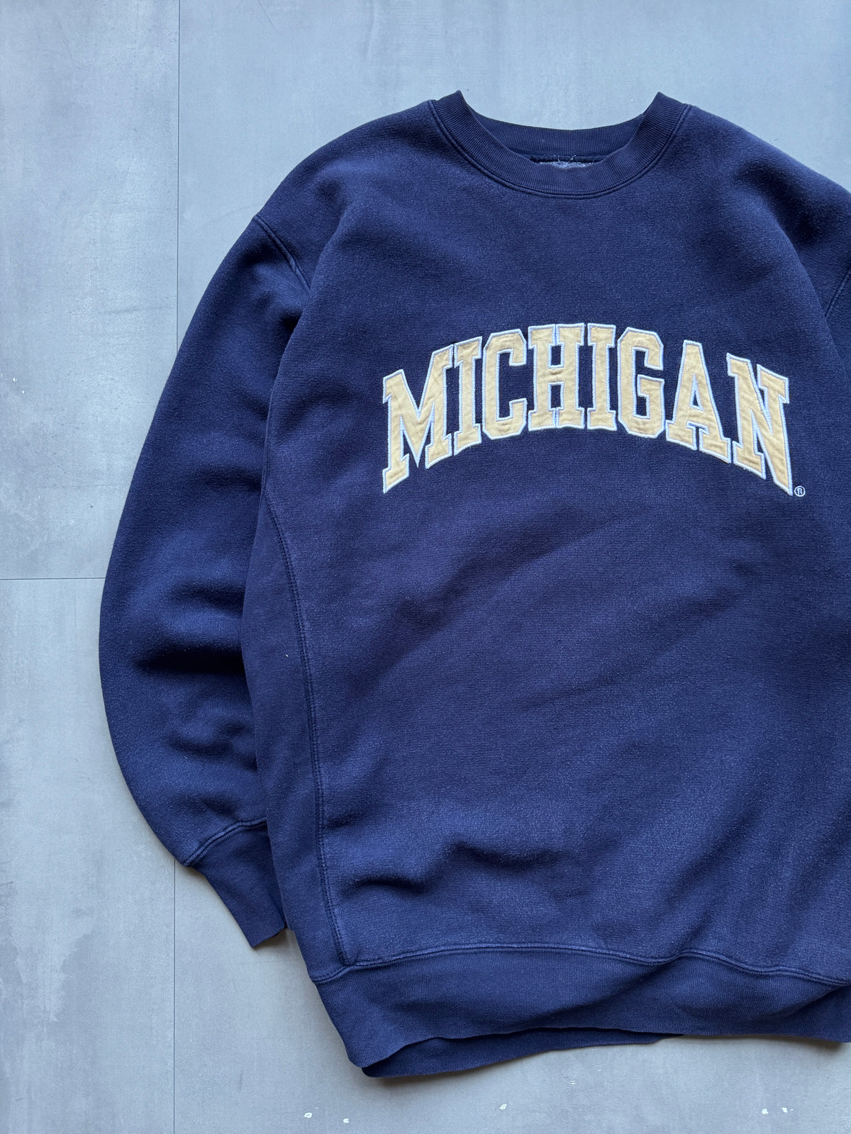 VINTAGE STEVE & BARRY'S MICHIGAN NAVY SWEATER - L
