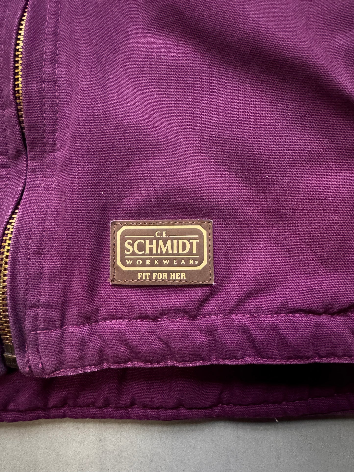 VINTAGE SCHMIDT SHERPA LINED LILAC ACTIVE JACKET - LARGE