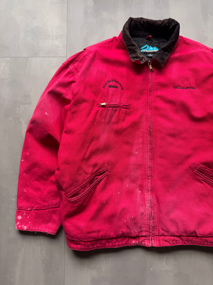 VINTAGE TRI-MOUNTAIN FADED RED DETROIT JACKET - XXXL