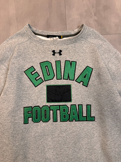 UNDERARMOUR EDINA FOOTBAL GREY SWEATER - XXLARGE