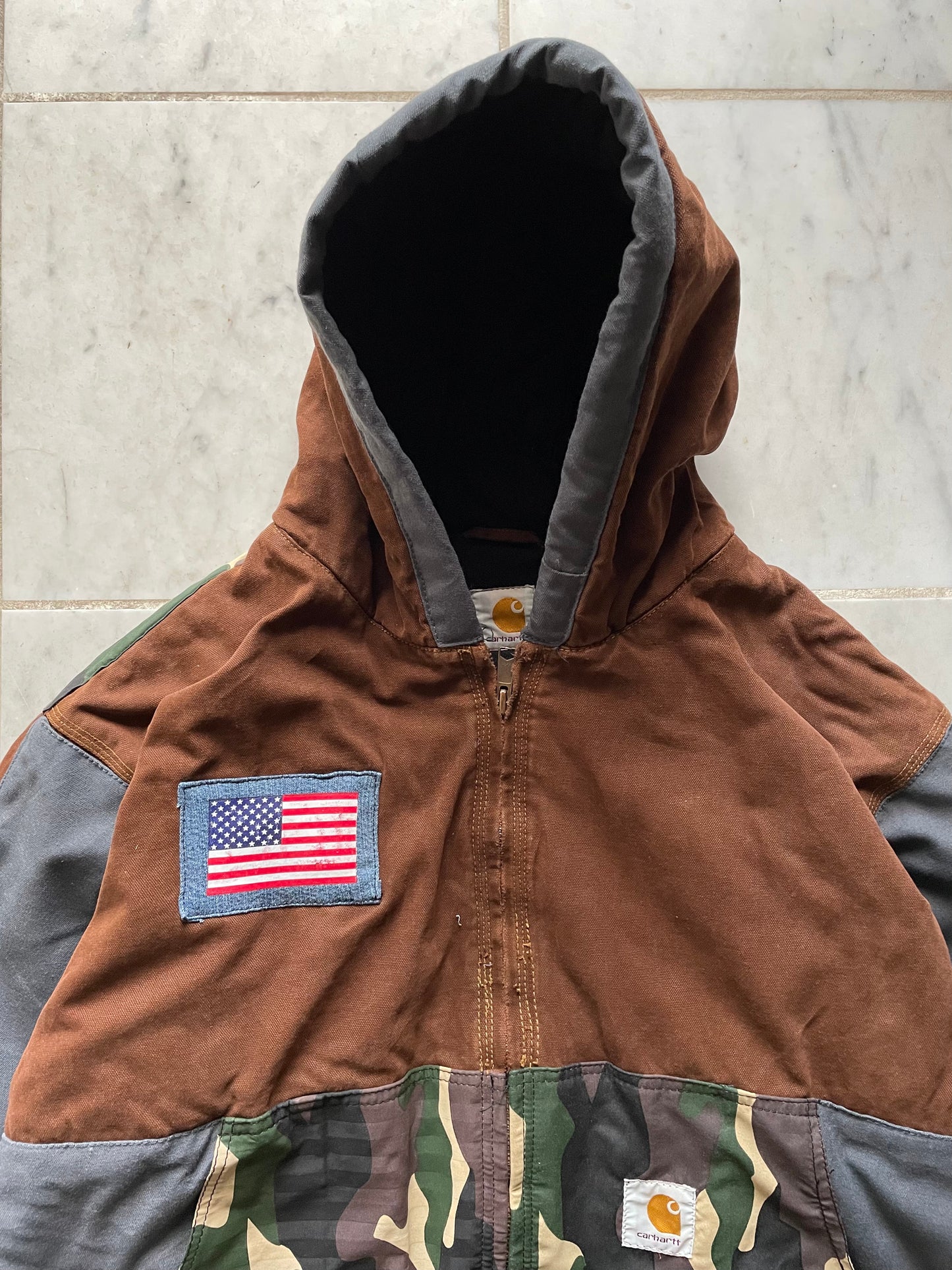 CARHARTT REWORKED MILITARY ACTIVE JACKET - LARGE