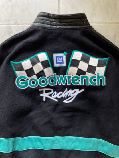 VARSITY RACING JACKET  'GOODWRENCH RACING' TURQUOISE/BLACK JACKET - LARGE