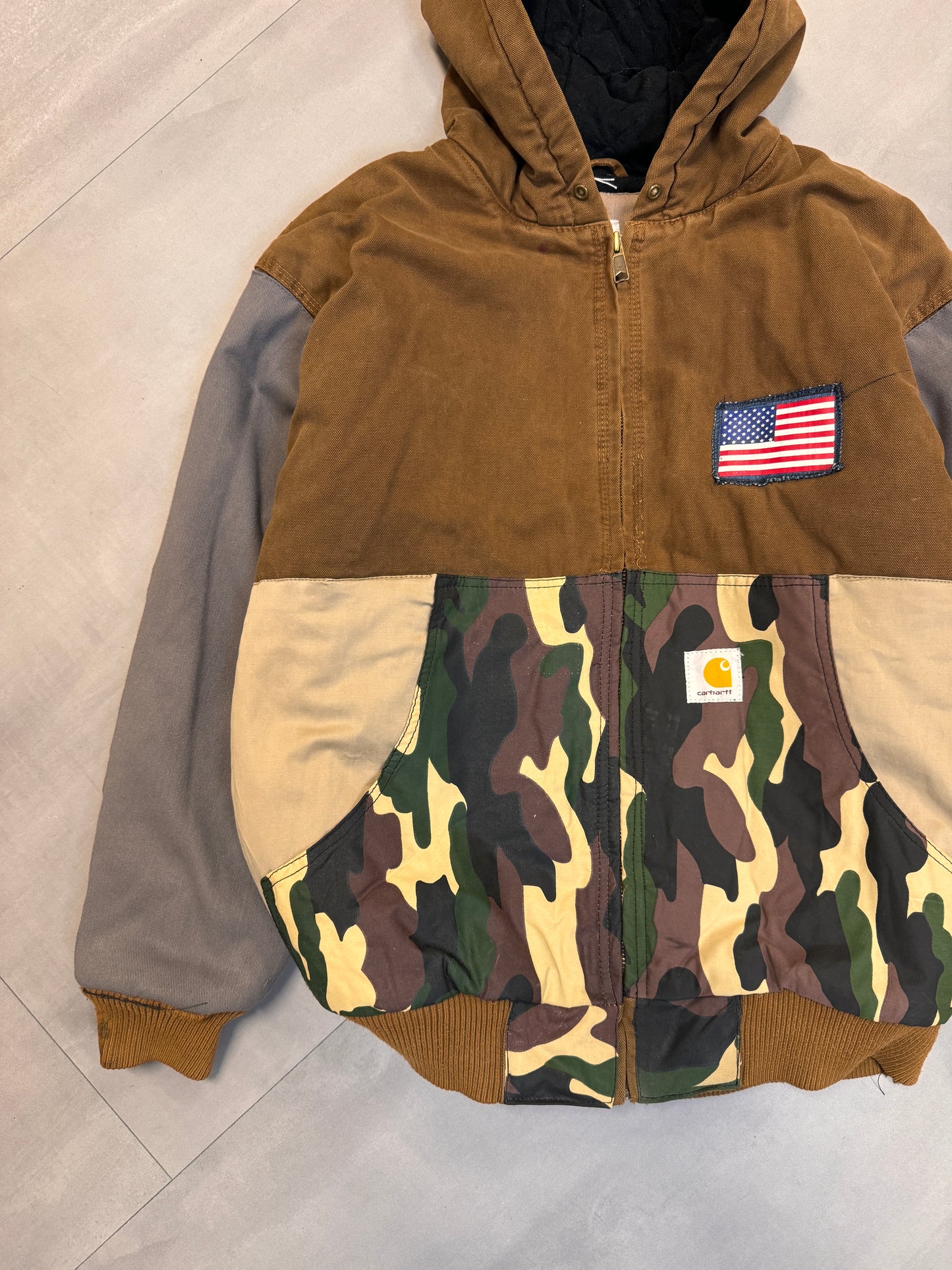 REWORKED CARHARTT MILITARY ACTIVE JACKET - MEDIUM