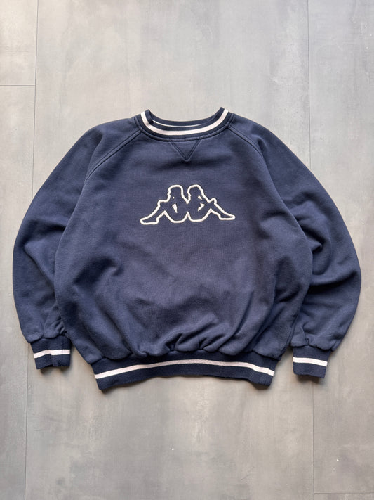 VINTAGE KAPPA NAVY SWEATER - S