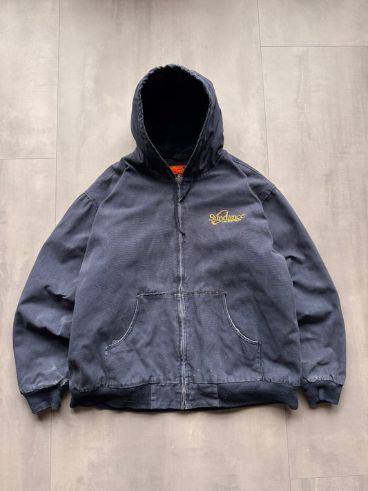 VINTAGE CORNERSTONE SUNDANCE HELICOPTER FADED BLUE ACTIVE JACKET - L