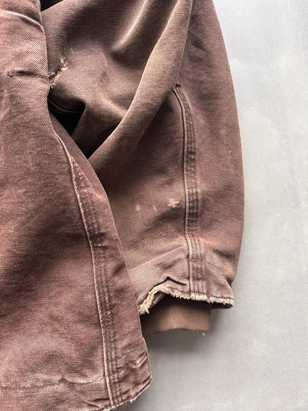 VINTAGE CARHARTT DARK BROWN SHERPA LINED ARCTIC JACKET - XL
