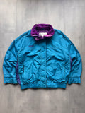 VINTAGE COLUMBIA FLEECE LINED BLUE JACKET - L