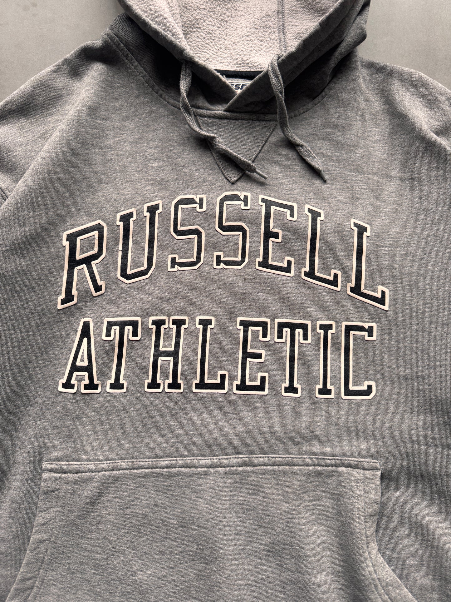 VINTAGE RUSSELL ATHLETIC GREY HOODIE - XL