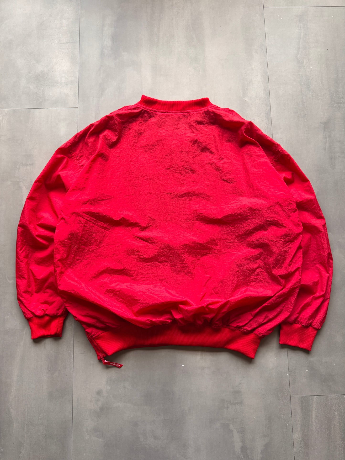 VINTAGE STARTER WISCONSIN BADGERS RED WINDBREAKER - XXL