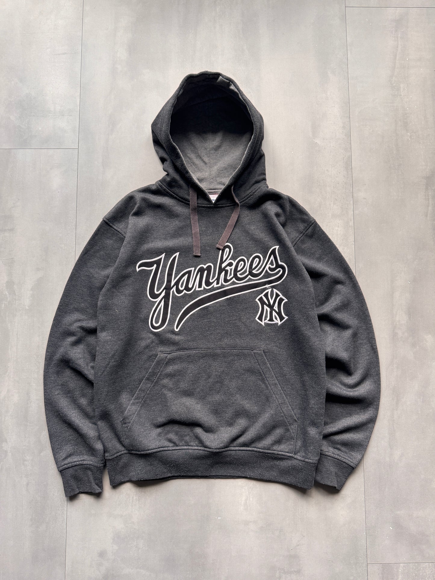 VINTAGE NEW YORK YANKEES GREY HOODIE - S