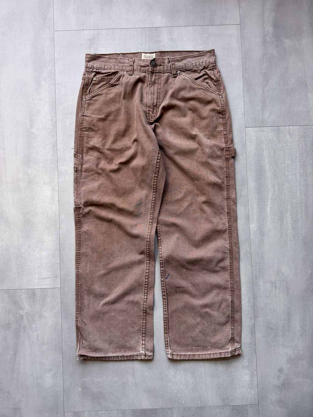 VINTAGE SCHMIDT BROWN CARPENTER PANTS - 30
