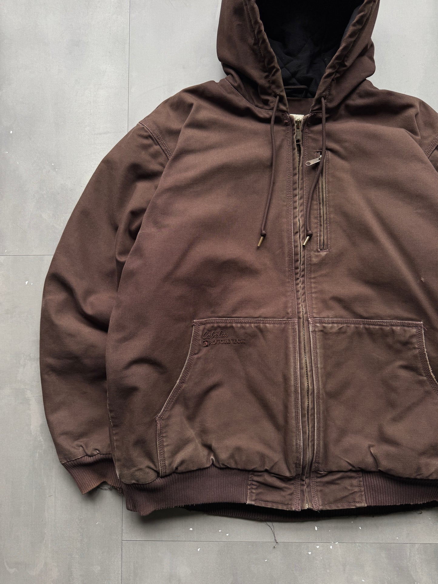 VINTAGE CABELA'S DARK BROWN ACTIVE JACKET - XL