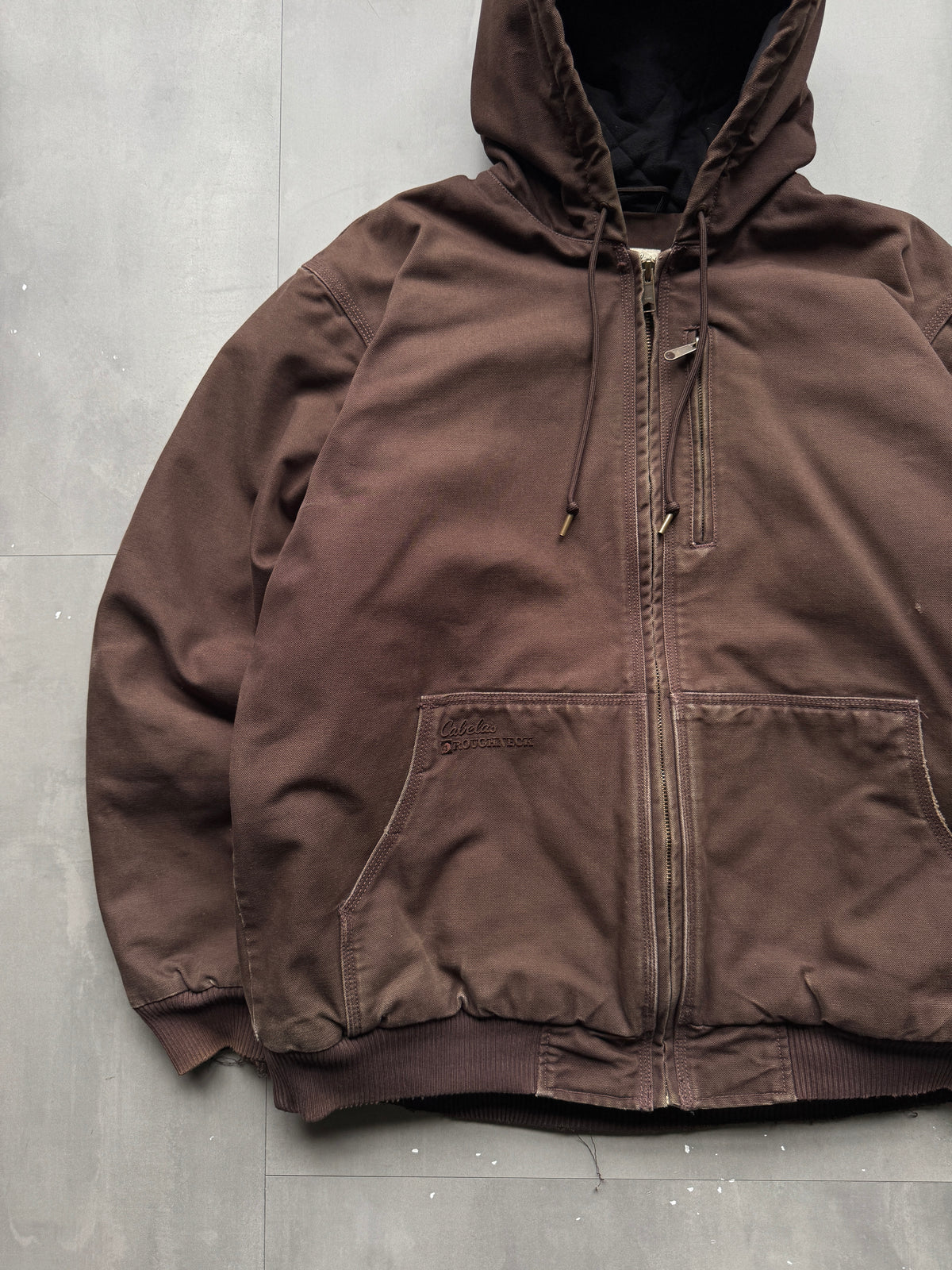VINTAGE CABELA'S DARK BROWN ACTIVE JACKET - XL