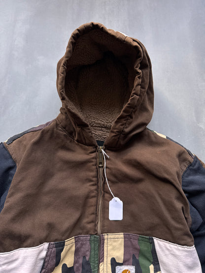 VINTAGE CARHARTT REWORKED CAMO PATTERN ACTIVE JACKET - XS