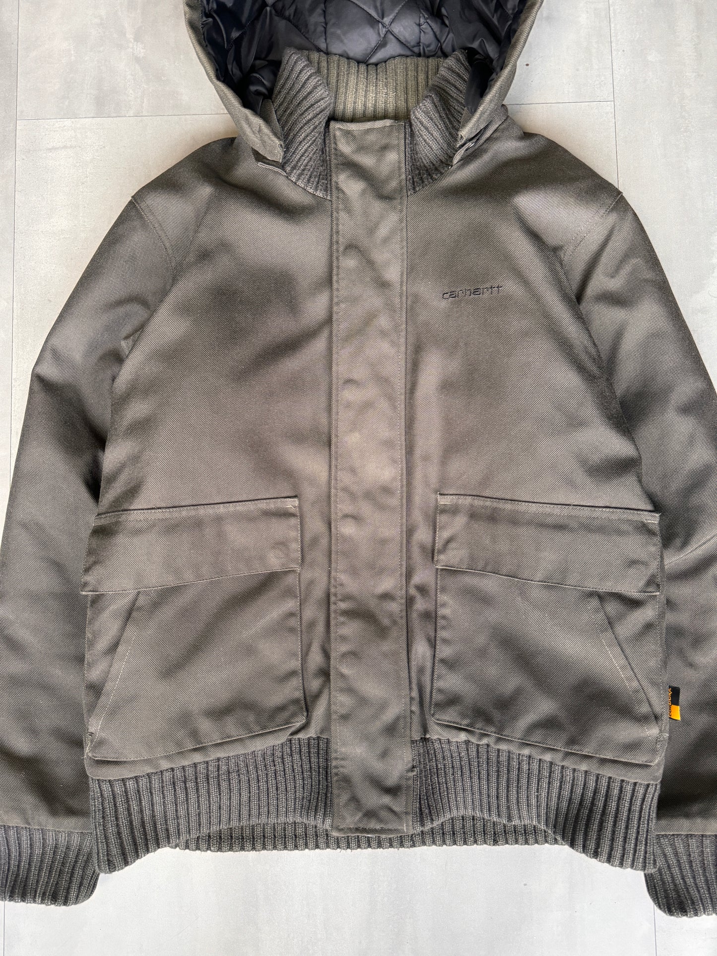 CARHARTT GREY/GREEN WINTER JACKET - MEDIUM/LARGE