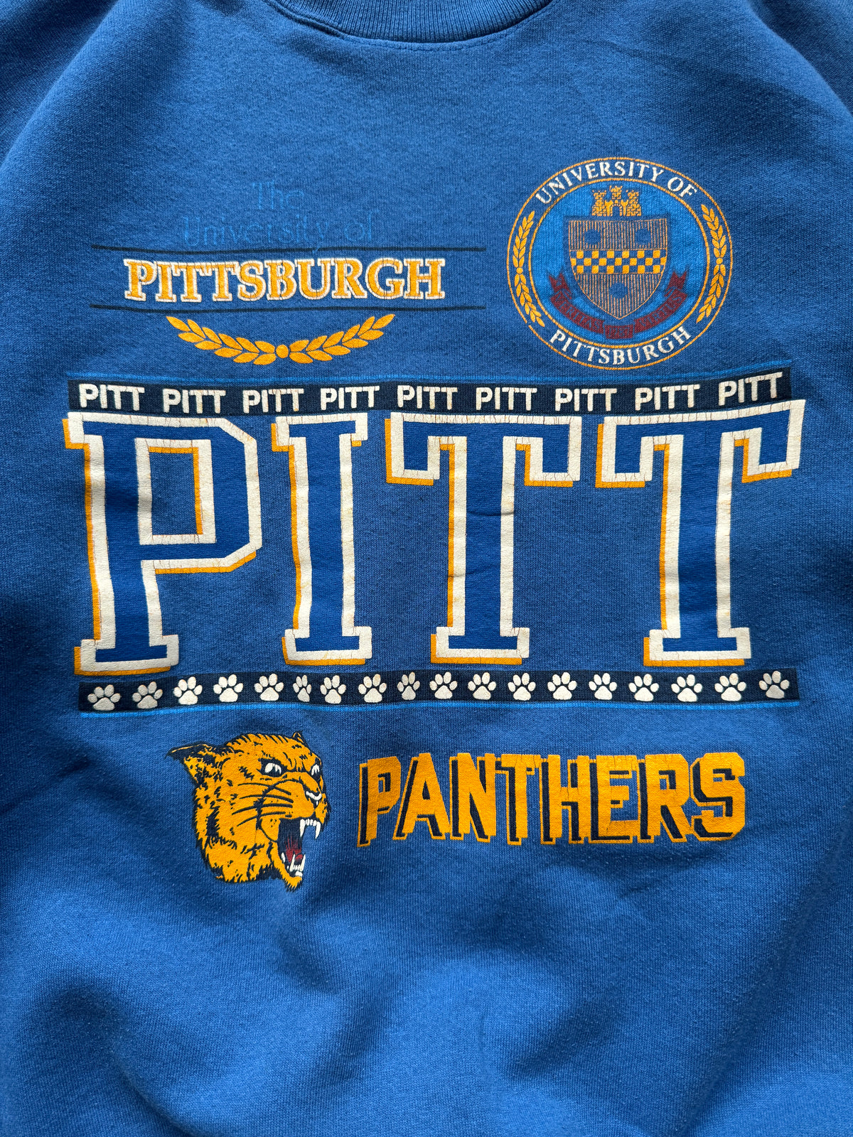 VINTAGE PITTSBURGH PANTHERS BLUE SWEATER - M