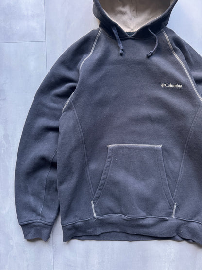 VINTAGE COLUMBIA GREY/BROWN HOODIE - S