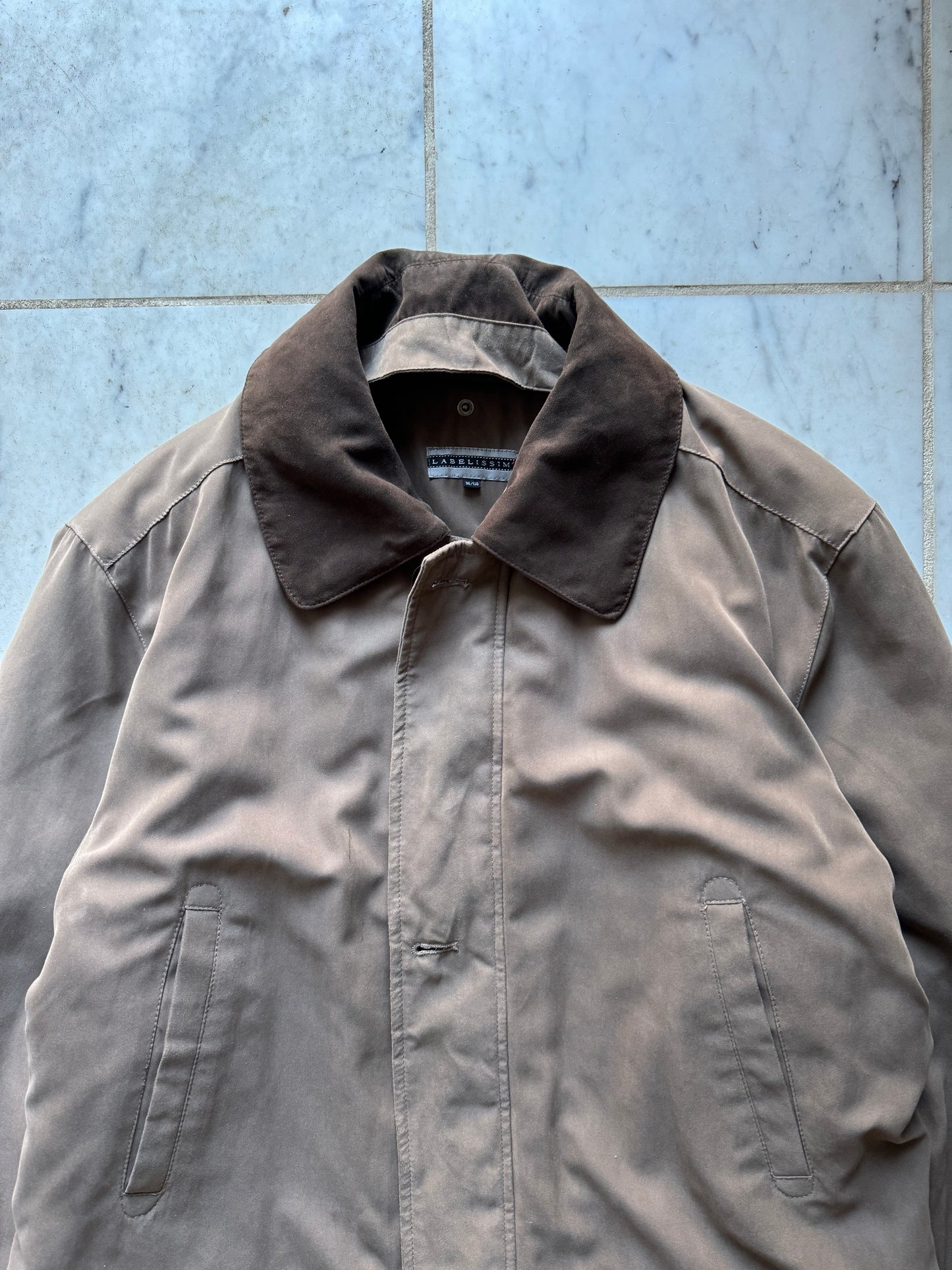 LABEL ISSIM LONG LIGHT BROWN JACKET - LARGE/XLARGE