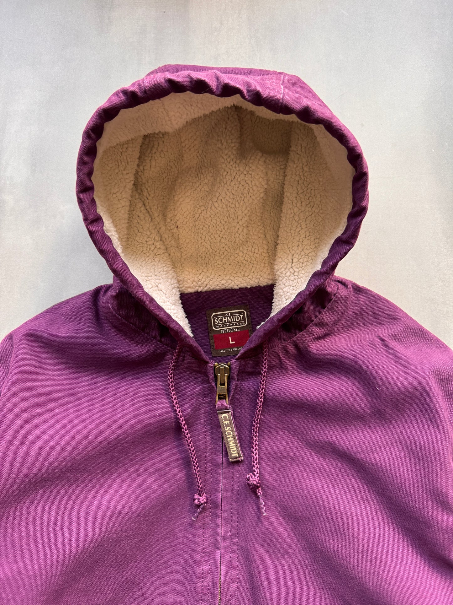 VINTAGE LILAC SHERPA LINED ACTIVE JACKET - M
