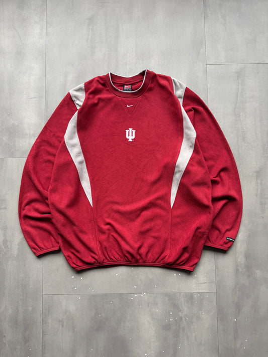 VINTAGE NIKE INDIANA HOOSIERS 90s RED FLEECE SWEATER - L