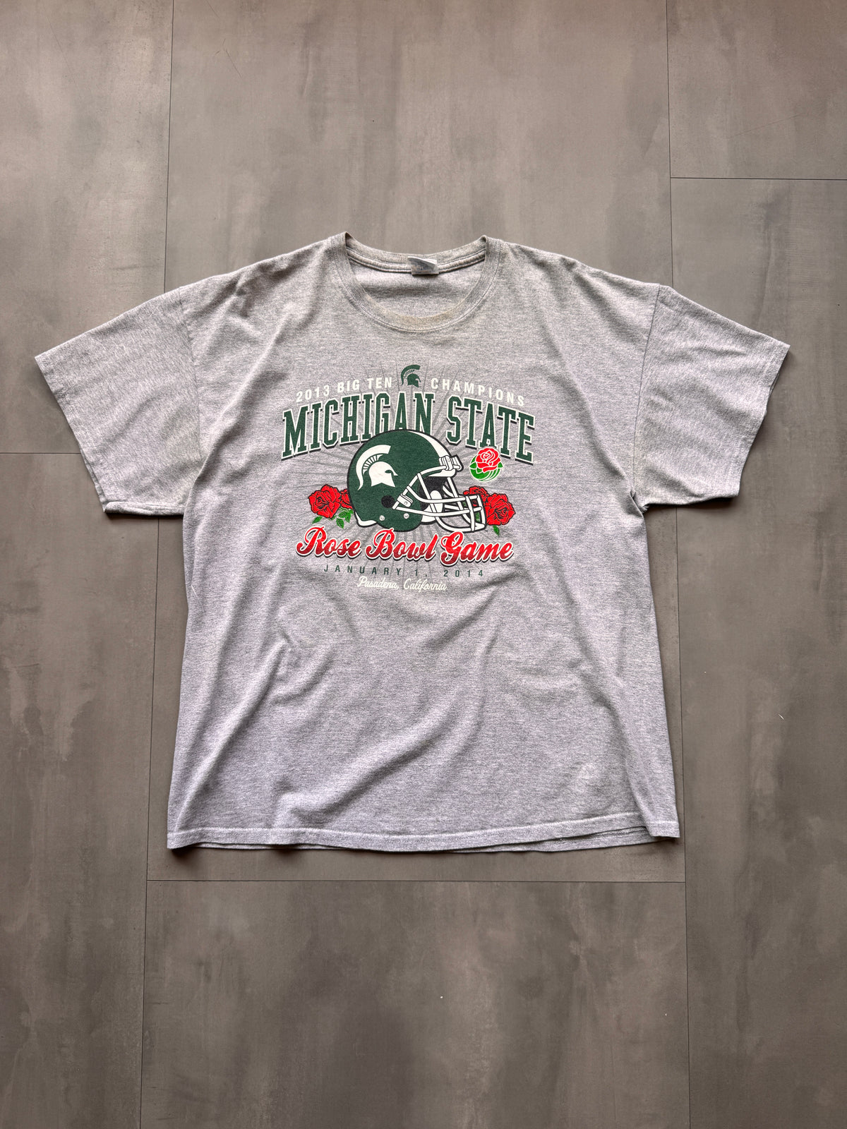 VINTAGE MICHIGAN STATE GREY TEE - XL