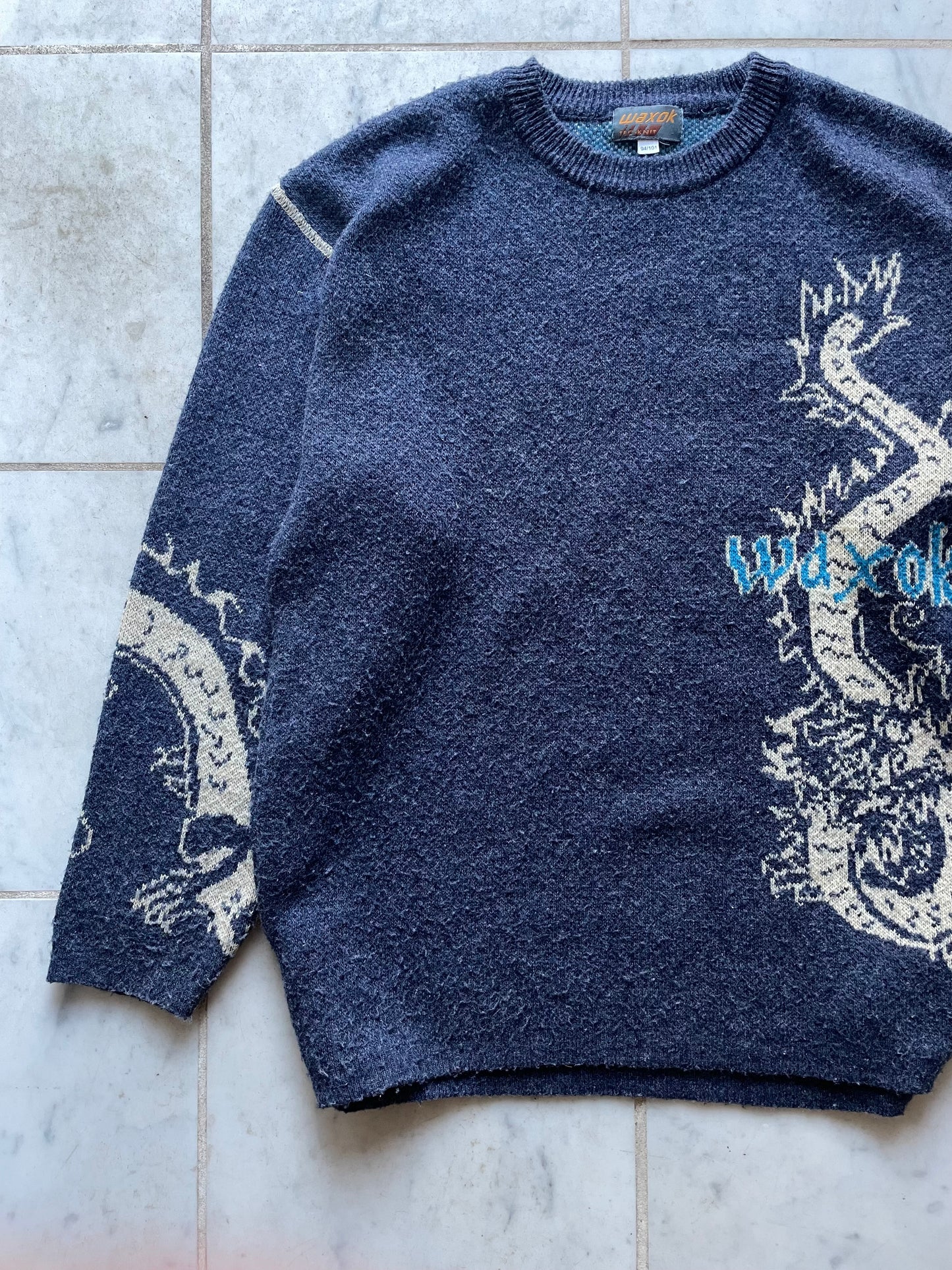 WAXOK 'DRAGON' KNIT SWEATER - LARGE