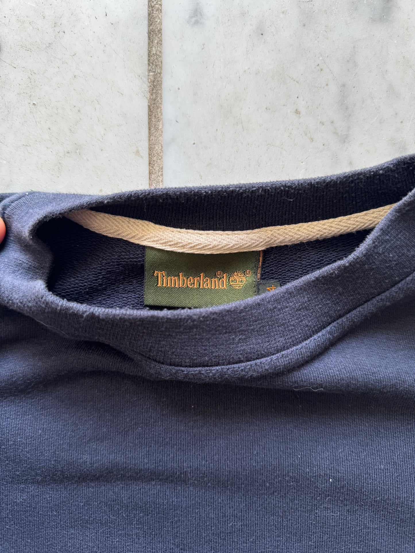 TIMBERLAND NAVY SWEATER - SMALL