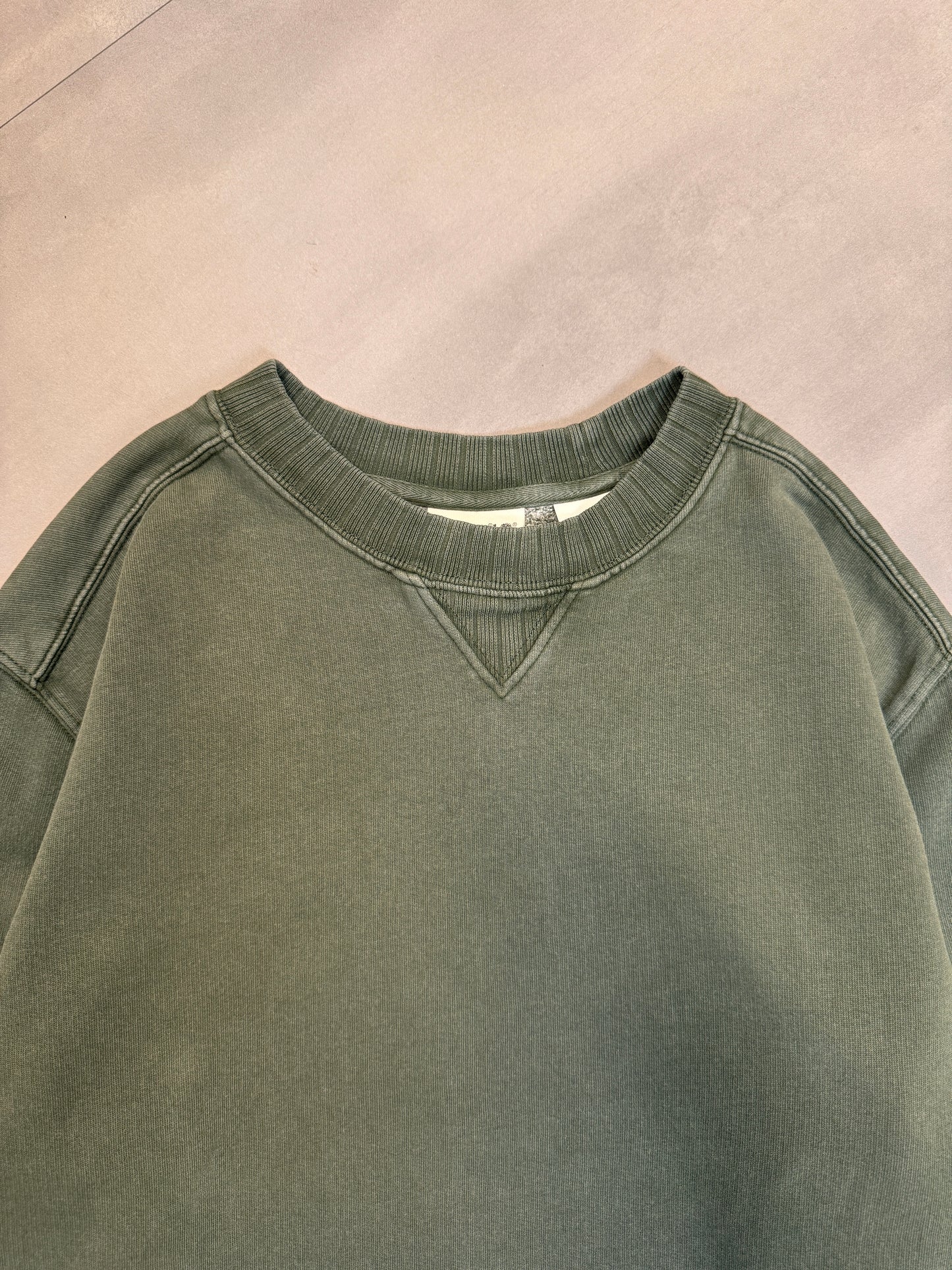 TIMBERLAND GREEN FADED SWEATER - LARGE