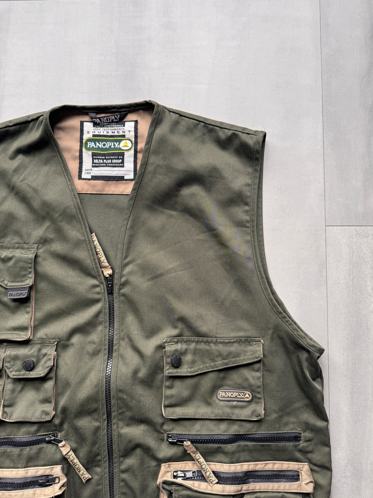 VINTAGE PANOPLY GREEN FISHERMEN GILET - LARGE