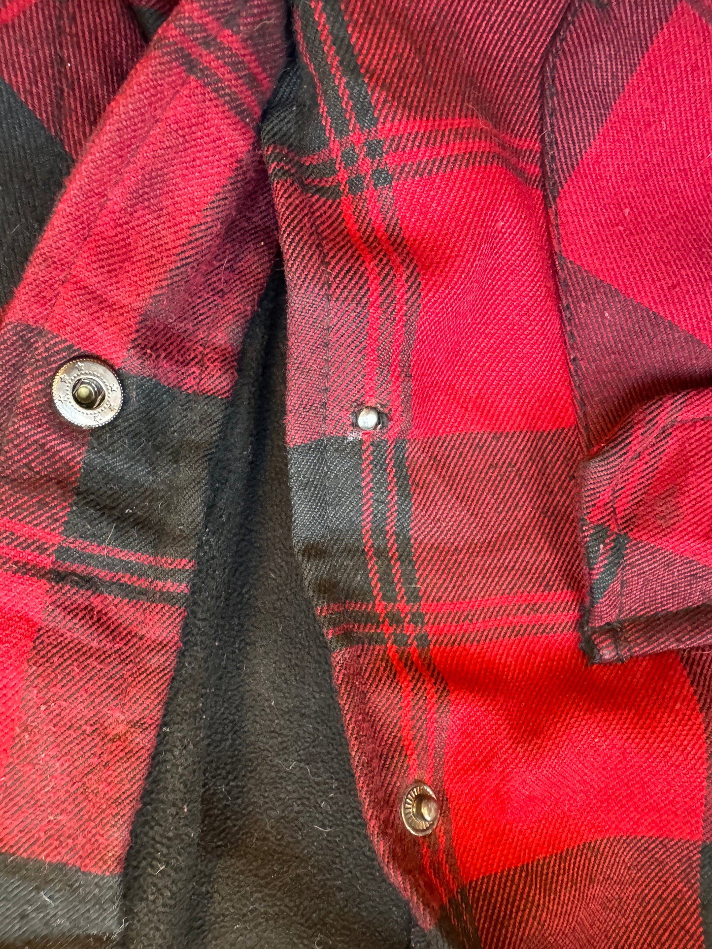 VINTAGE DICKIES RED FLANNEL JACKET - M