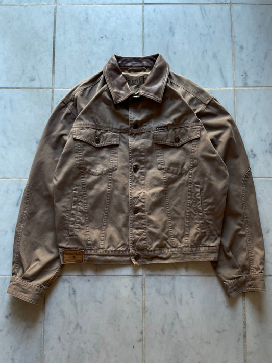 MARLBORO CLASSICS BROWN TRUCKER JACKET - XLARGE