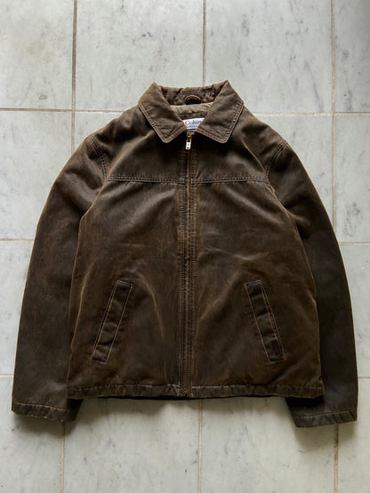 COLUMBIA LEATHER BROWN JACKET - LARGE/XLARGE