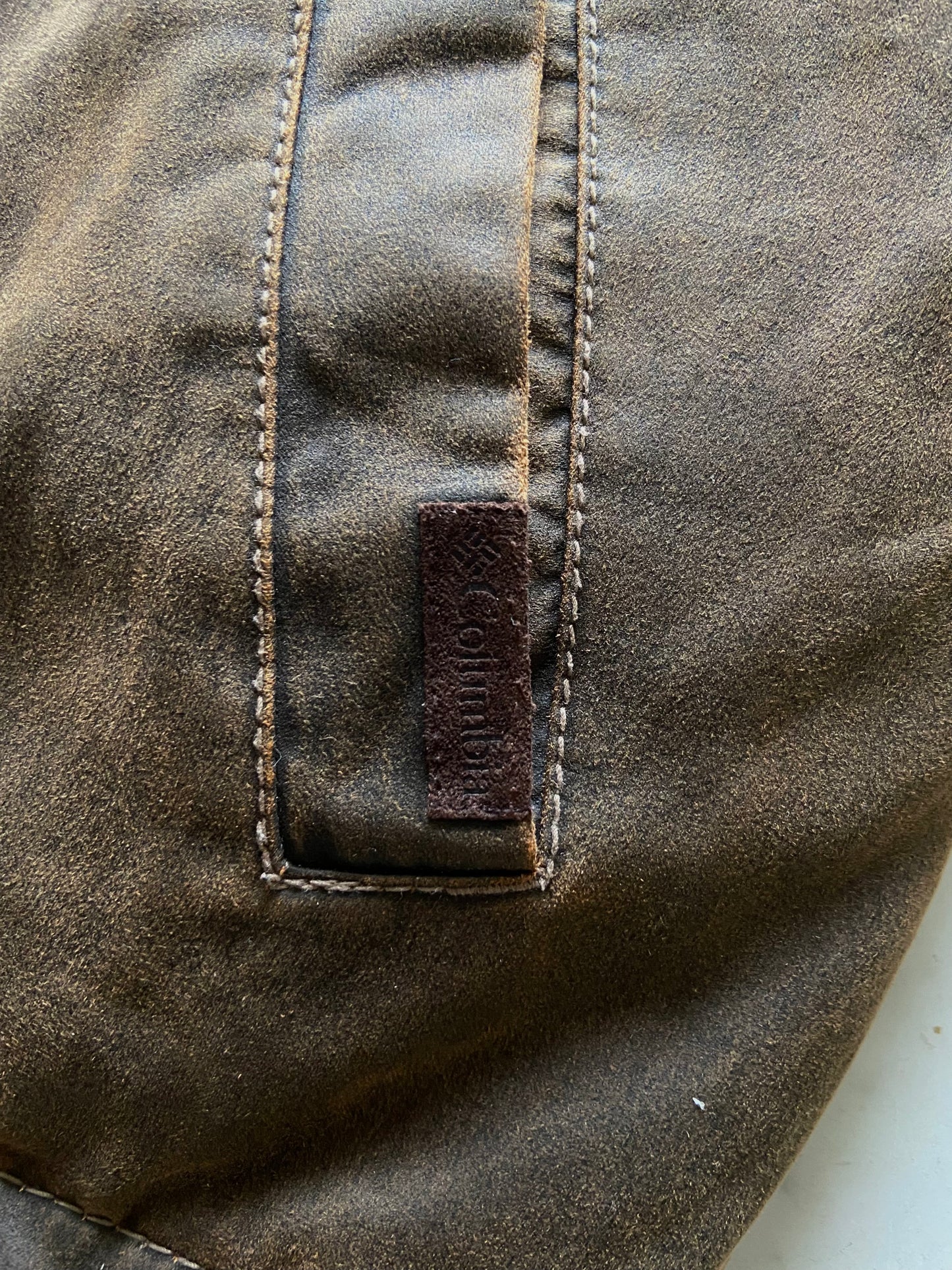 COLUMBIA LEATHER BROWN JACKET - LARGE/XLARGE