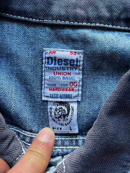 DIESEL INDUSTRY MULTICOLOR DENIM JACKET - MEDIUM