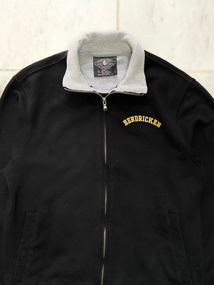 HENDRICKEN BLACK ZIP UP SWEATER - SMALL