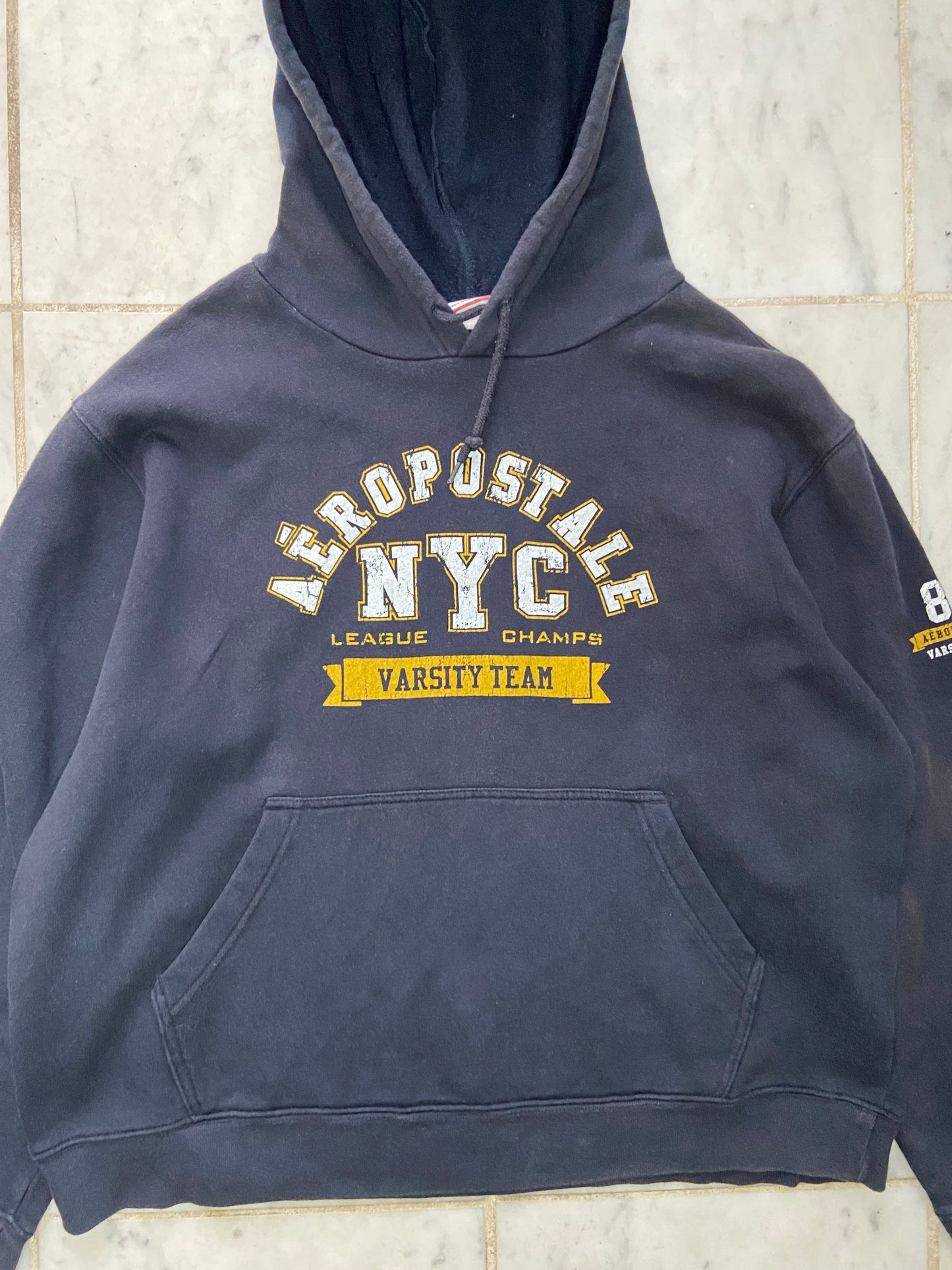 NYC AEROPOSTALE NAVY HOODIE -  MEDIUM