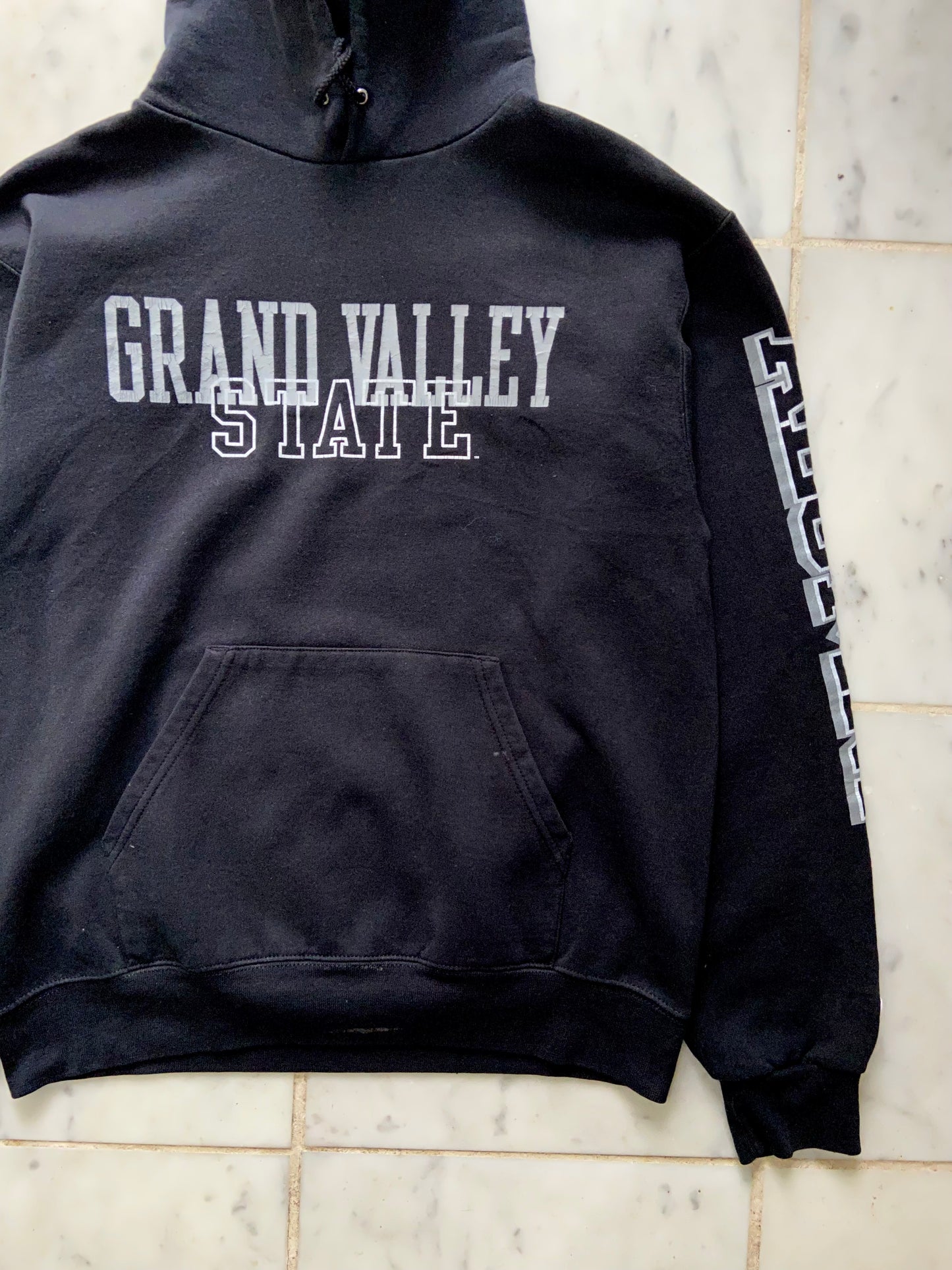 CHAMPION GRAND VALLEY STATE BLACK HOODIE - SMALL