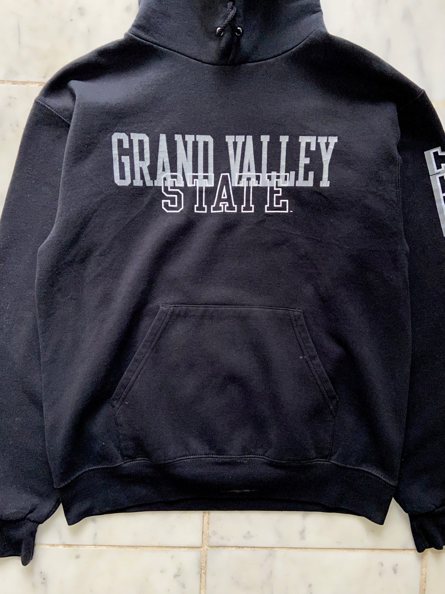 CHAMPION GRAND VALLEY STATE BLACK HOODIE - SMALL