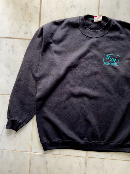 CHAMPION R&R CONCRETE BLACK SWEATER - LARGE