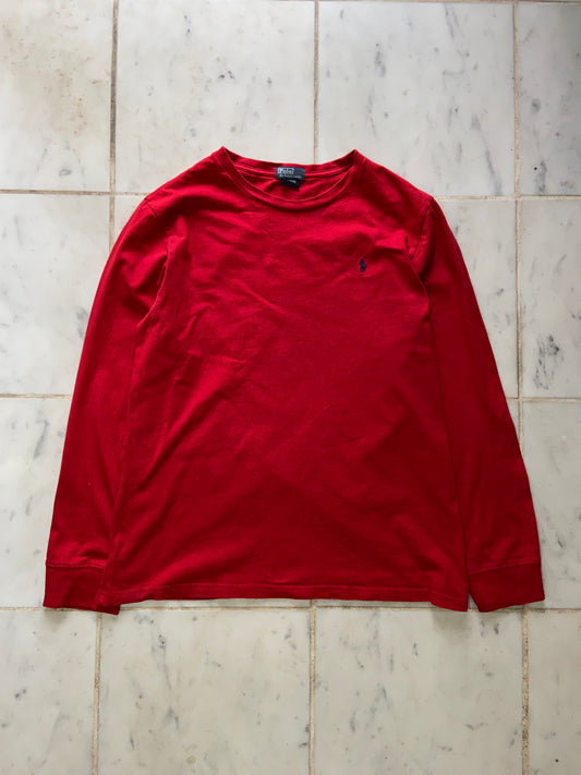 RALPH LAUREN RED LONGSLEEVE - SMALL