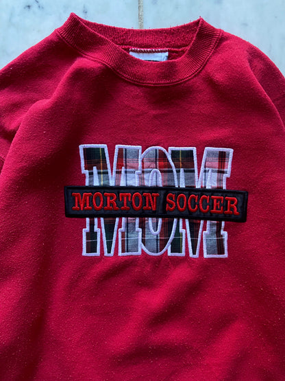 LEE HEAVYWEIGHT MORTON SOCCER RED SWEATER - MEDIUM