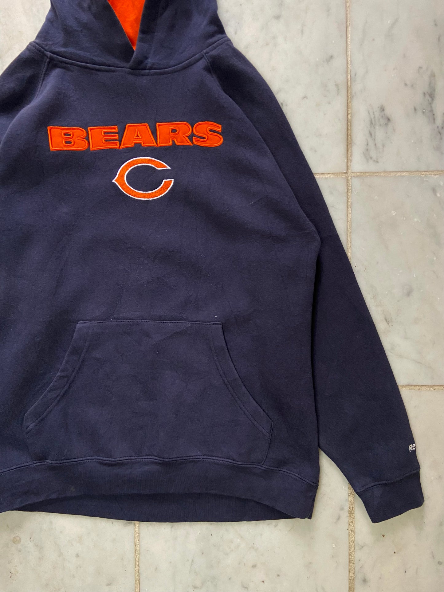 REEBOK NFL CHICAGO BEARS NAVY HOODIE - SMALL