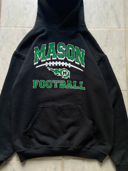 MASON FOOTBALL BLACK HOODIE - XSMALL